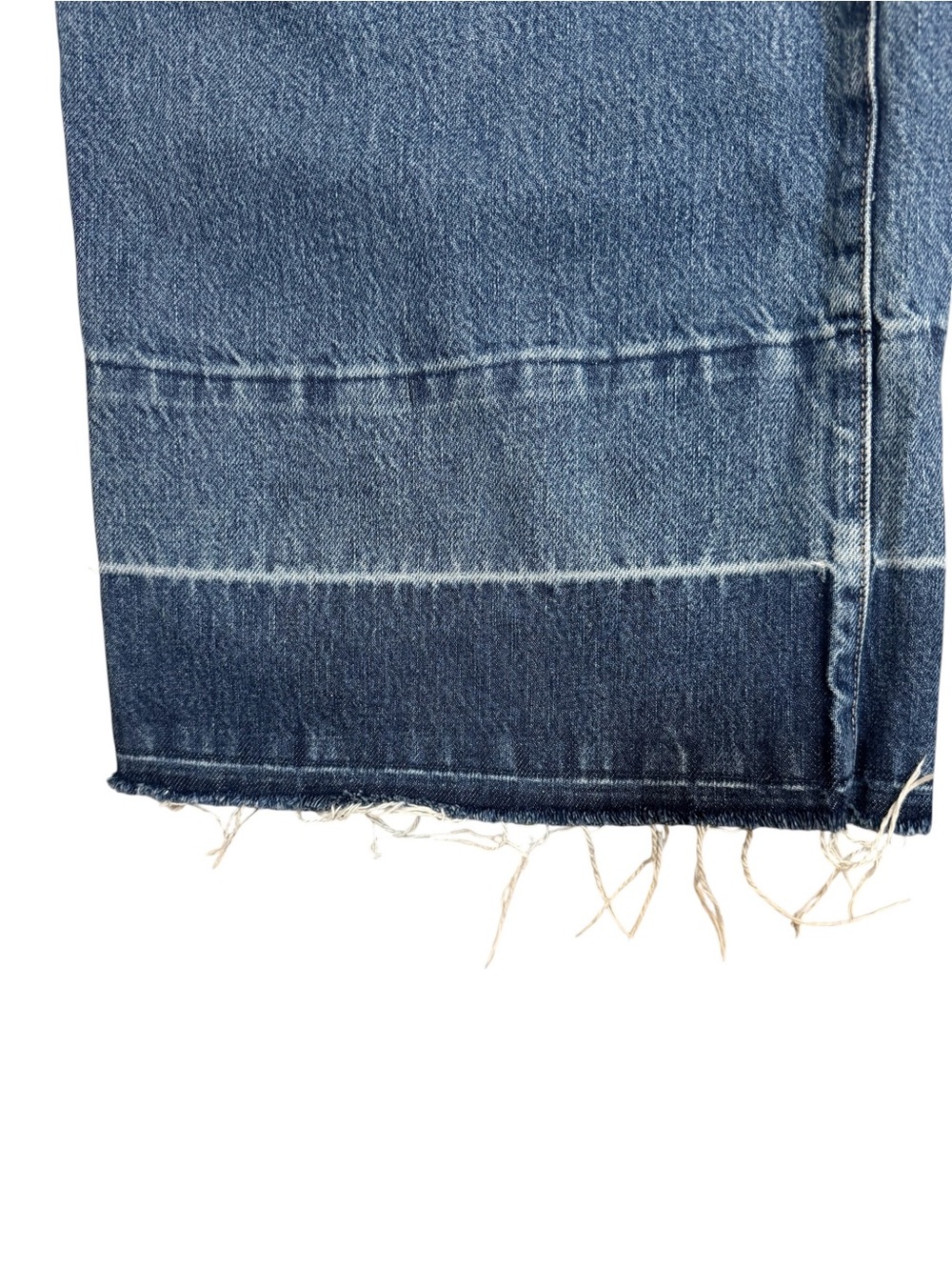 FRAME Mosaic Pleated Wide Leg Jeans Mesa Raw Hem High Rise Size 29 - Picture 8 of 12